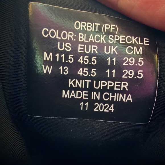 Snibbs Orbit Black Speckle Lace Up Sneakers Mens 11.5 Gym Shoes - Picture 2 of 9